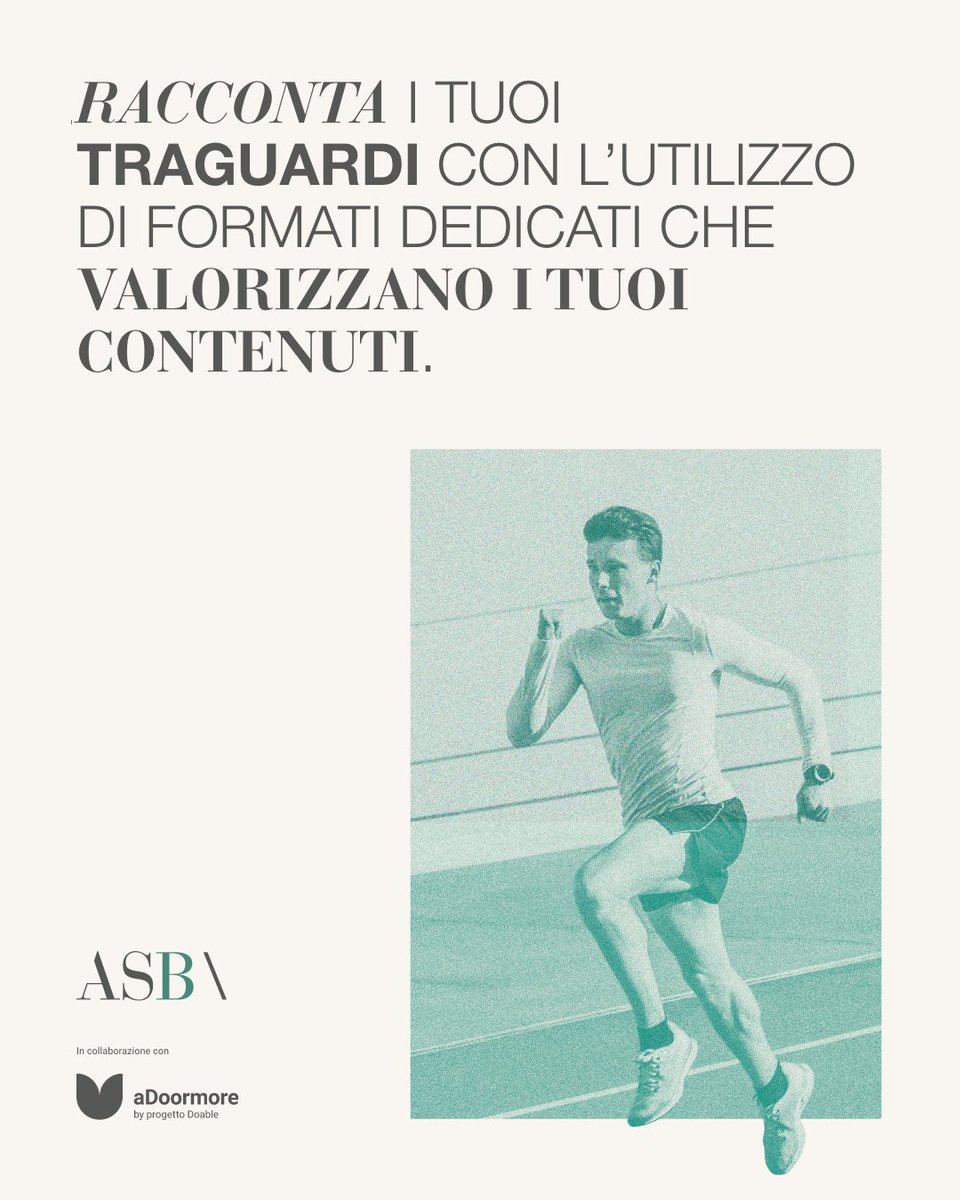 ASB_comunica's tweet photo. 🙌 All in con #aDoormore.

Per scoprire la piattaforma di @progettodoable, clicca il link: https://t.co/BAwdnLDNLK. https://t.co/lSX9VCtUgp