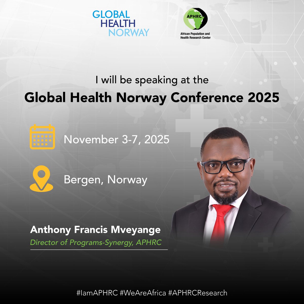aphrc's tweet image. #IamAPHRC at the Norwegian Global Health Conference.

This week, @Amveyange APHRC’s Director of Program Synergy, is representing the Center at several key events to advance global health research and education in Norway.

Stay tuned for updates on his engagements.

#APHRCResearch…