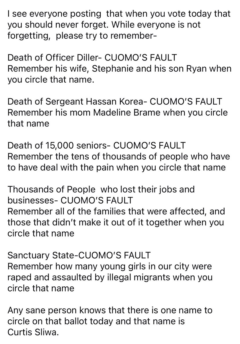 There are two devils on the ballot today and only one angel. 

Be on the right side of history,  

Vote for <a href="/CurtisSliwa/">Curtis Sliwa</a>