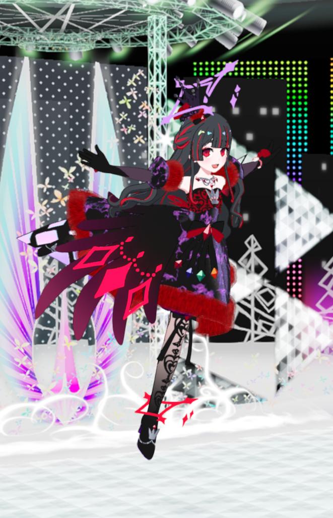 #ヴァンパイアレディでホットラズベリーのマイキャラさん見せて
ダーク（風）りりあちゃん✨🖤🎀