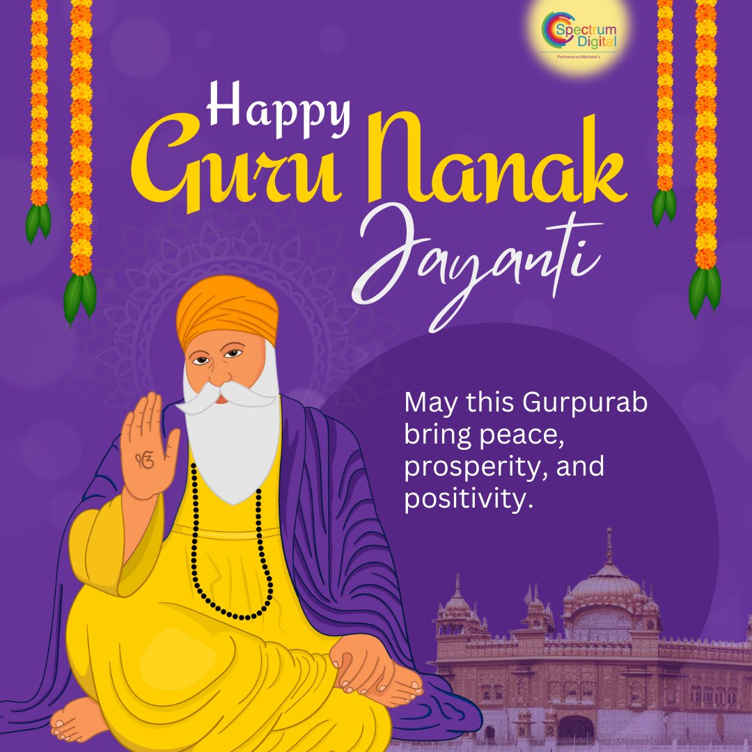 Spectrum_Digit's tweet image. On this sacred day of Guru Nanak Gurpurab, let’s embrace the values of peace, kindness, and humility that Guru Nanak Dev Ji taught us. May his divine light guide us towards truth and compassion.

✨ Happy Guru Nanak Jayanti! 🙏

#GuruNanakJayanti #GuruNanakDevJi #Gurpurab