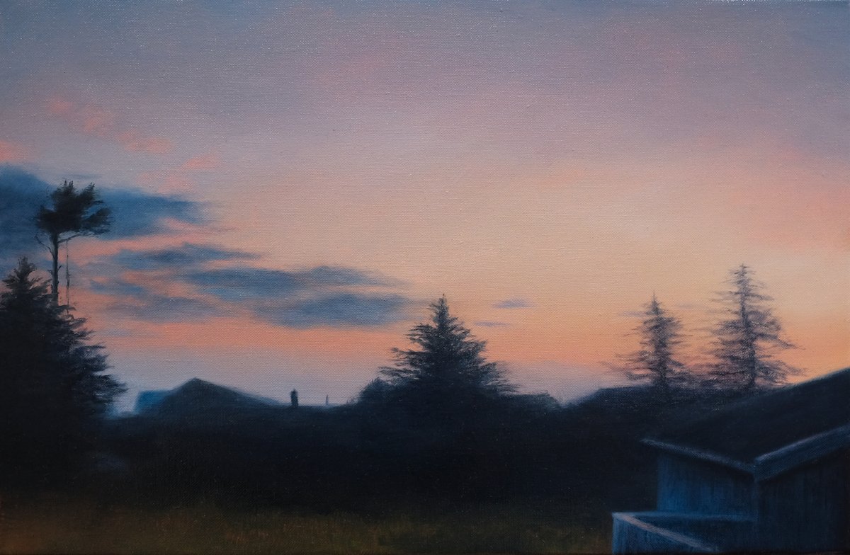sashagrishin18's tweet photo. The Australian artist, Kirrily Hammond, has lived in Copenhagen for about seven years and has arrived at a form of misty Nordic noir in her haunting paintings. https://t.co/pMo6Pduz4A https://t.co/EuVl473NBj