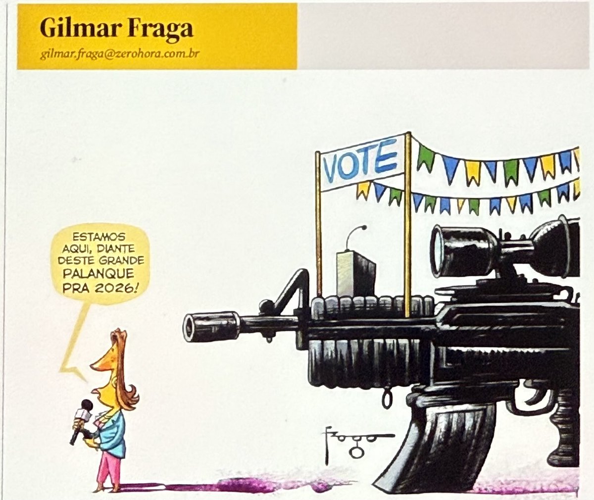 Ah, os chargistas. Tenho inveja do seu talento!