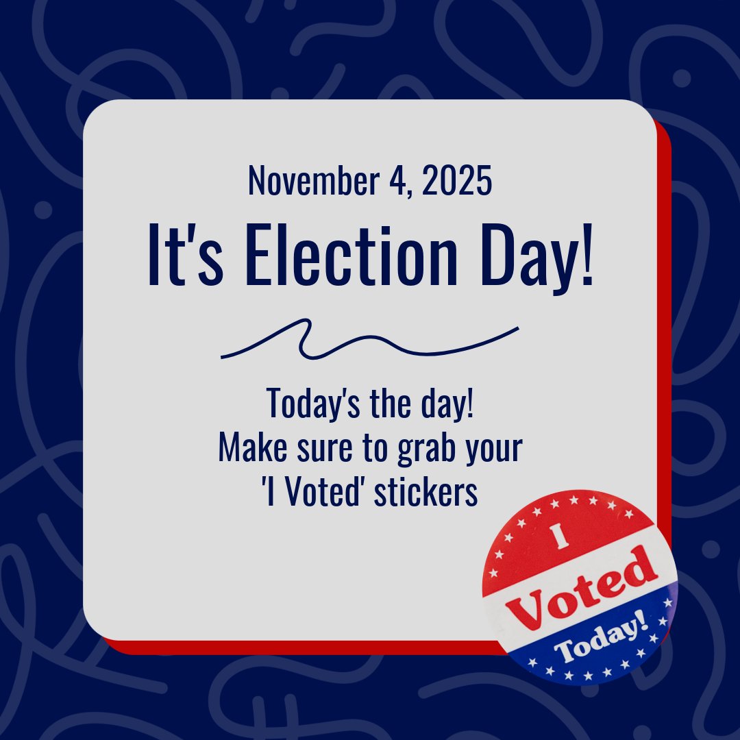 It's Election Day, Kentwood! 🗳️

What's on the ballot? 🤔 City Mayor, City Clerk, City Treasurer, three City Commissioners, and a KISD millage.

Polls are open 7 a.m. to 8 p.m. 
Polling location: mvic.sos.state.mi.us/Voter/Index
Questions or need help? Visit michigan.gov/vote
