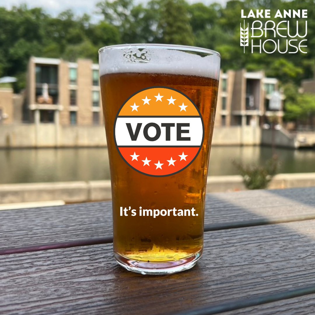 Don't forget to VOTE today!
.
#electionday #vote #civicduty #restonva #drinklocal #brewingbeerbuildingcommunity #youbelonghere