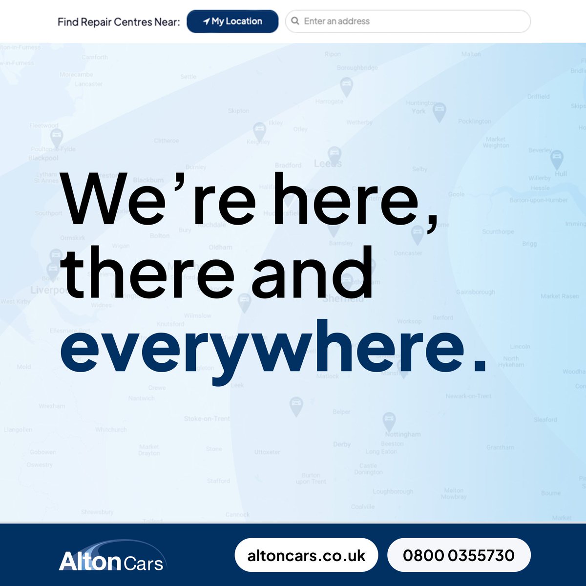 AltonCarsLtd's tweet image. With 17 branches spread across Yorkshire, Derbyshire, Nottinghamshire, Merseyside &amp;amp; Lancashire, there's always a vehicle repair centre near you. 🚗 

Find your nearest branch : altoncars.co.uk/repair-centres…

#CarRepair #CarRepairNearMe #AltonCars #RepairCentre