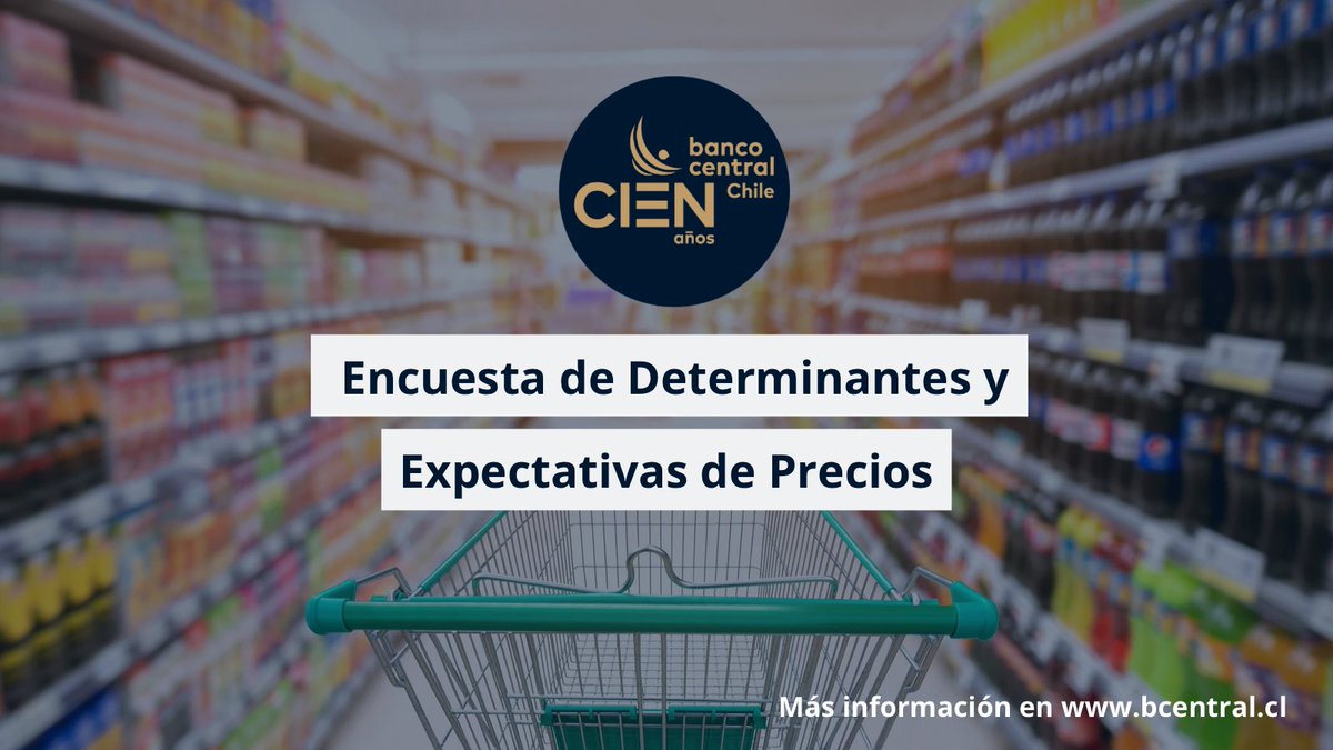 🔵El Banco Central de Chile publicó los resultados de la Encuesta mensual de Determinantes y Expectativas de Precios (EDEP) correspondiente al trimestre móvil julio-agosto-septiembre
 2025.
 
💻Revisa los resultados en: bit.ly/3JB7hGq