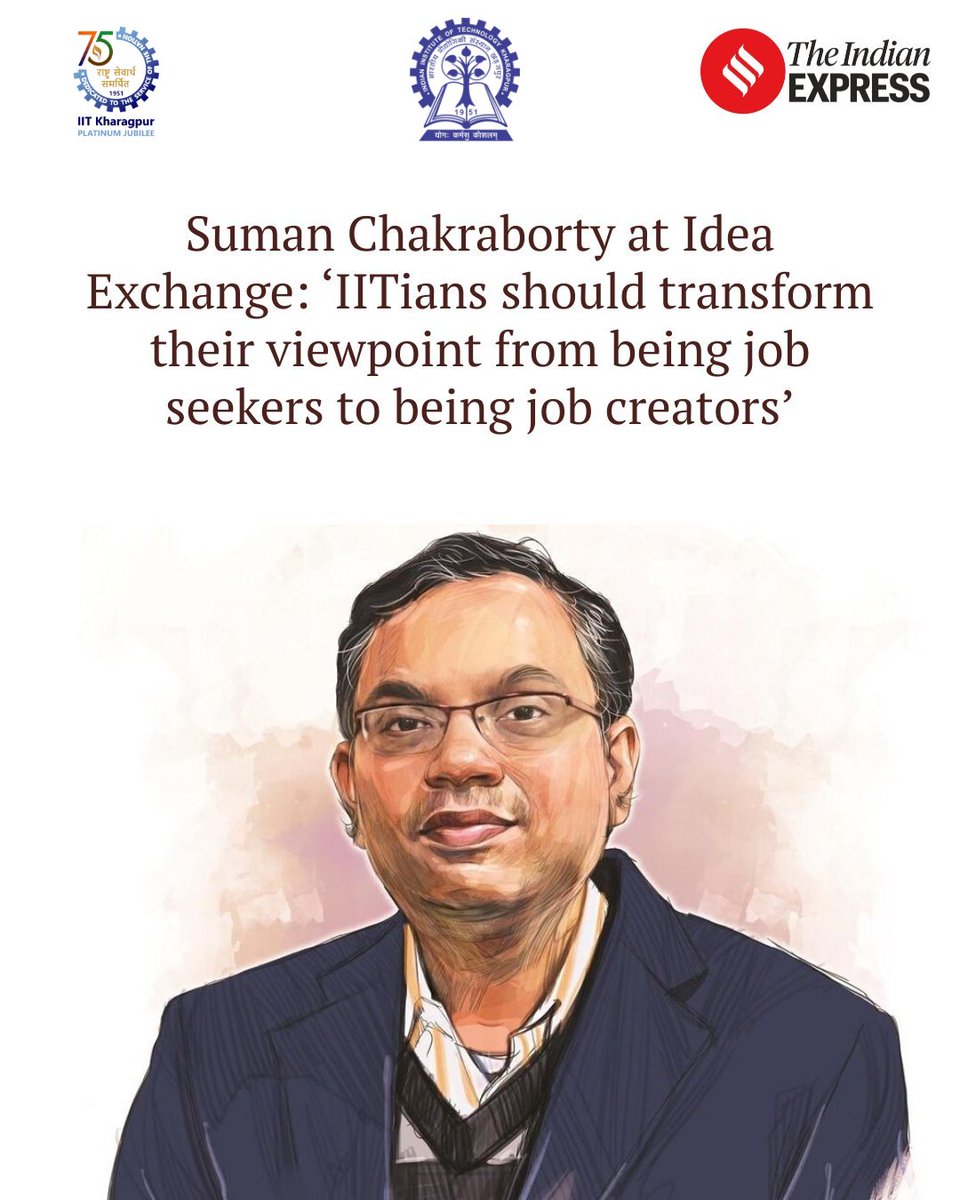 From Job Seekers to Job Creators | Prof. Suman Chakraborty, Director IIT Kharagpur at The Indian Express Idea Exchange

We are proud to share that our Director, Prof. <a href="/Suman_iitkgp/">Prof. Suman Chakraborty</a>, was featured in The Indian Express’s Idea Exchange series. In this insightful conversation, he