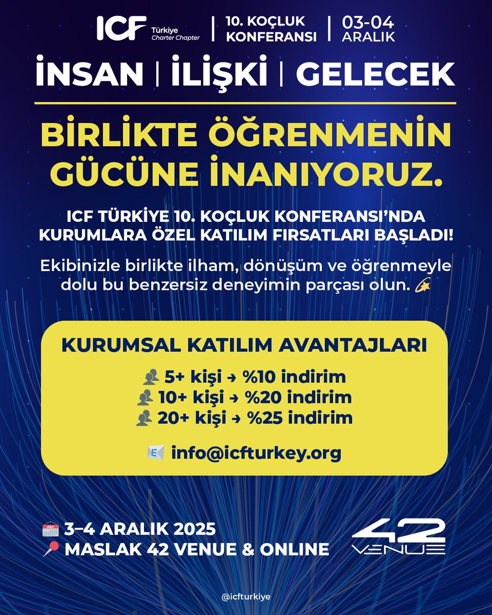 10. Koçluk Konferansı'nda kurumunuza özel avantajlardan faydalanmak için bize ulaşın.
koclukkonferansi2025.endlessfairs.com