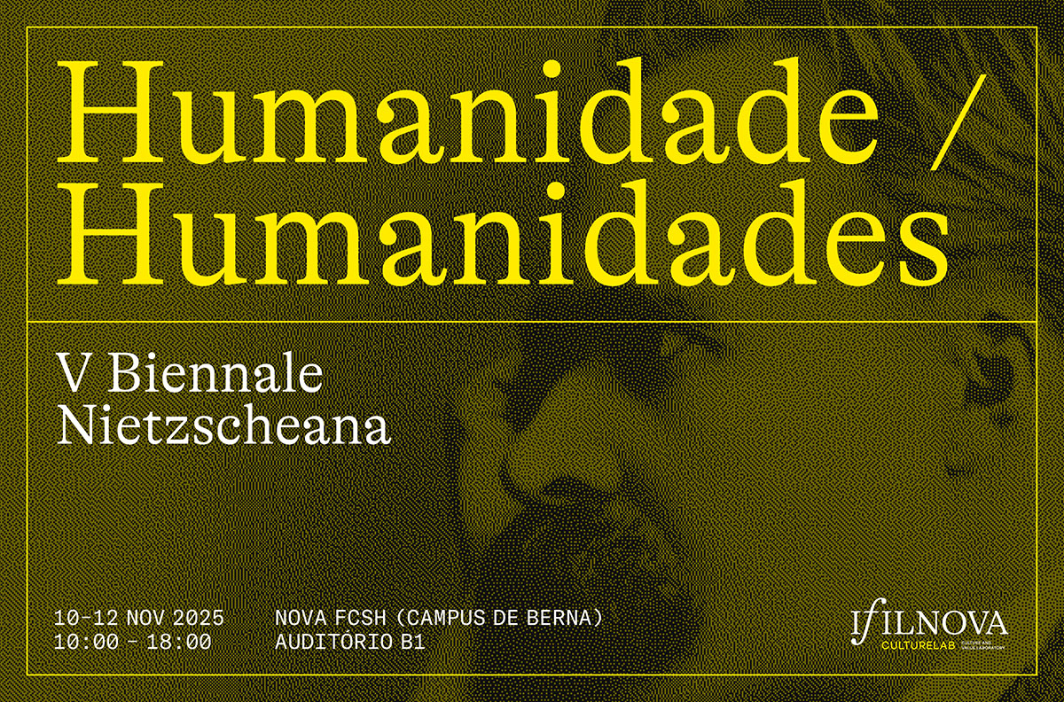 🥁 A V Biennale Nietzscheana, sob o tema "Humanidade / Humanidades", terá lugar em Lisboa, de 10 a 12 novembro. As sessões decorrerão no Auditório B1 da NOVA FCSH (Campus de Berna).

Org. Pietro Gori / Grupo de Estudos sobre Nietzsche

Programa completo ifilnova.pt/eventos/v-bien…