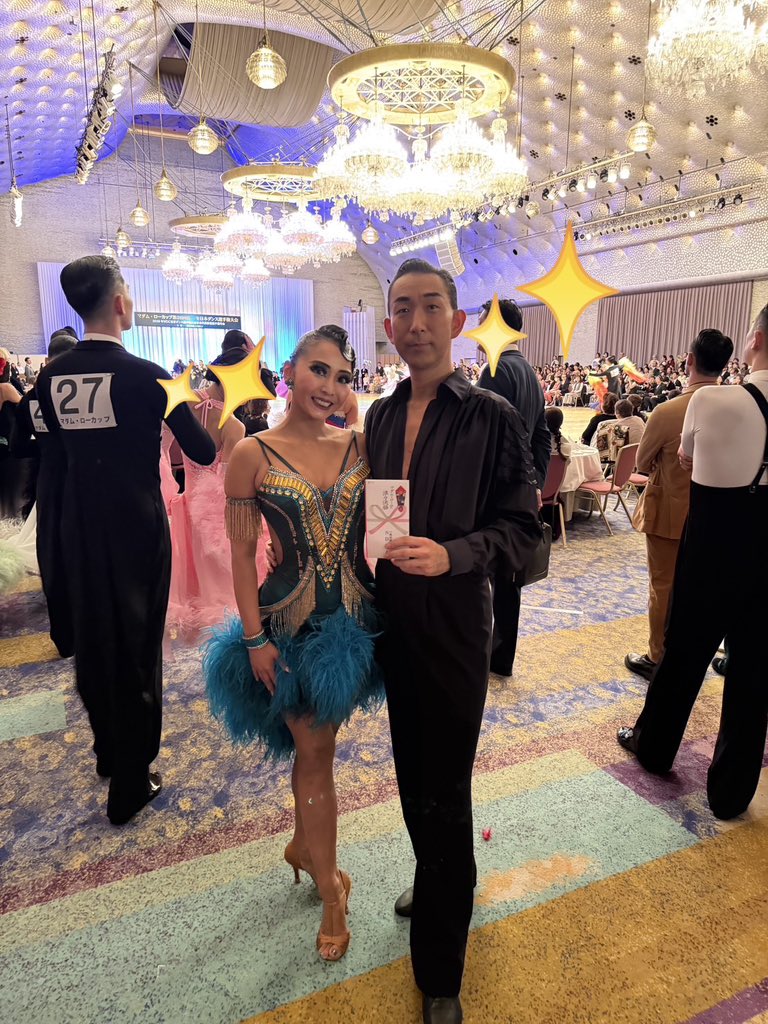 TFDanceAcademy's tweet photo. ✨結果報告✨
11月3日に行われましたマダム・ローカップ第26回統一全日本ダンス選手権大会ラテン部門で

佐倉奈雄斗・松原優組
準々決勝進出しました✨✨✨

皆様応援ありがとうございました！！ https://t.co/wz80dV2Pzx
