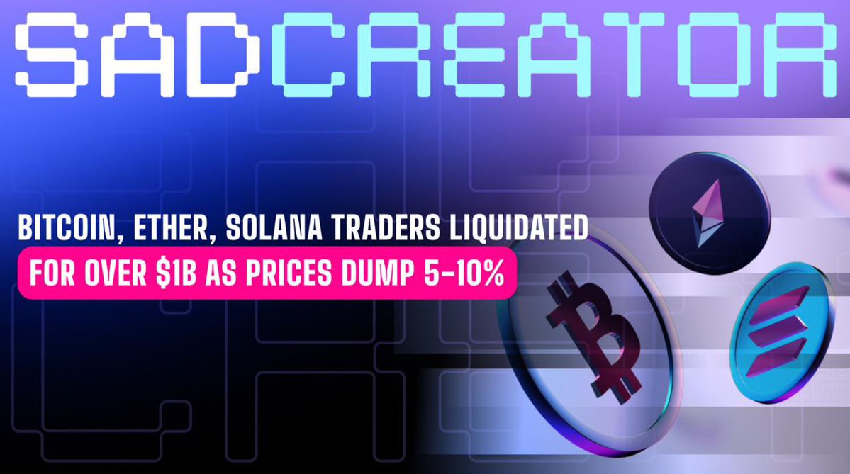 SadCreatorTalks's tweet image. 🚨 Breaking! Bitcoin dropped from $112K to $106K, triggering $1.27B in leveraged futures liquidations across the crypto markets.

➔ Longs got hit hardest: around $1.14B in bullish bets are wiped out. 

➔ Traders using borrowed funds are automatically liquidated when their…