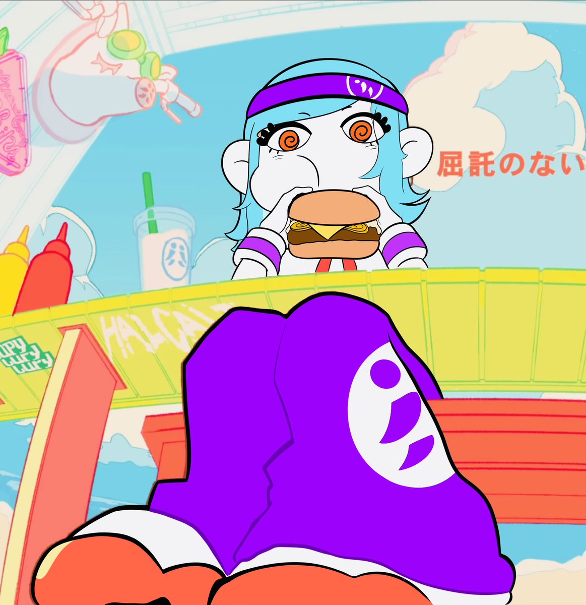 STAR41E's tweet photo. 🎵In the end of summer~🎵 🤍🩵💜
#HalcaliSummer #SceneRedraw #DigitalArt #OCArt #OC #Sona https://t.co/hHnvg9fWfS