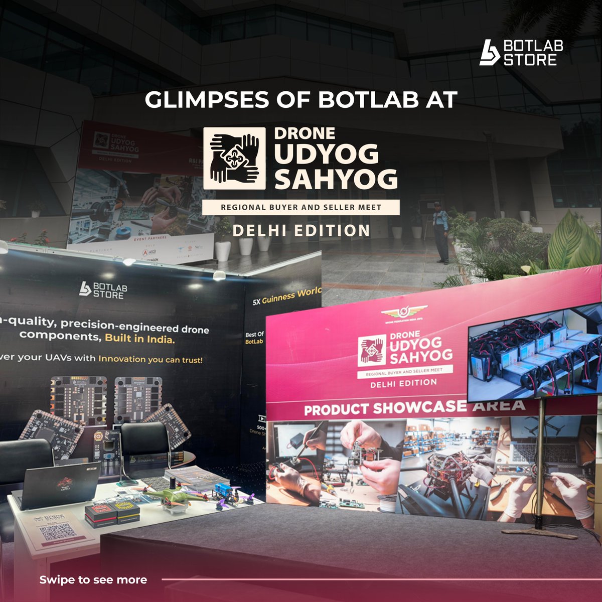 BotLabStore's tweet image. A remarkable day of innovation and collaboration at the Drone Udyog Sahyog Delhi Edition, organized by the Drone Federation of India.

BotLab Store was proud to be part of this platform driving India’s drone manufacturing ecosystem forward.

Next stops: Chennai, Hyderabad, and…