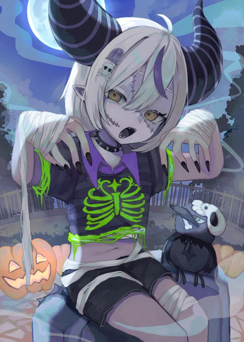 出遅れハッピ〜ハロウィン #laplus_artdesu
