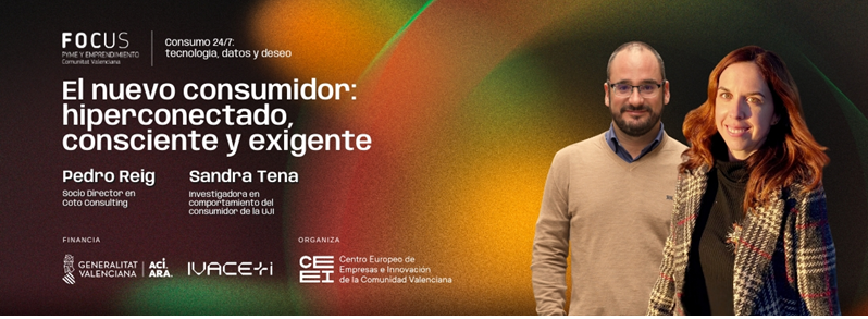 📅 25 de noviembre | 10:00 h | VB Spaces, Alicante
🔜 ¡Save the date!
Nuestro director <a href="/pedroreig/">pedroreig</a> participará en <a href="/focuspyme/">Focus Pyme y Emprendimiento</a> y Emprendimiento Comunitat Valenciana 2025 junto a <a href="/sansantm/">Sandra Tena-Monferrer</a> (UJI) en la sesión:
🎯 “El nuevo consumidor: hiperconectado, consciente y exigente”