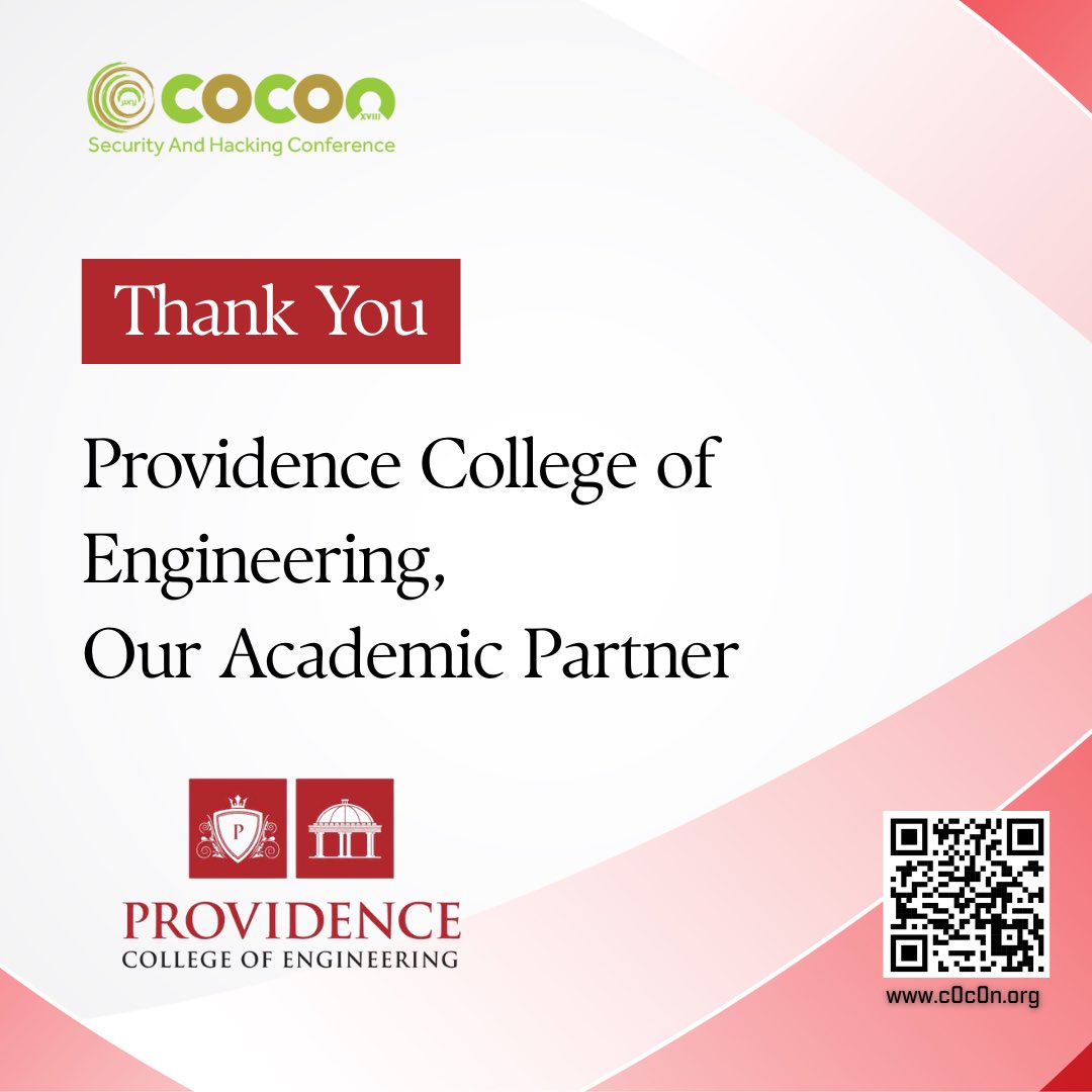 Thank You, Providence College of Engineering!
We extend our gratitude to Providence College of Engineering for being an Academic Partner of #c0c0n2025. c0c0n.org