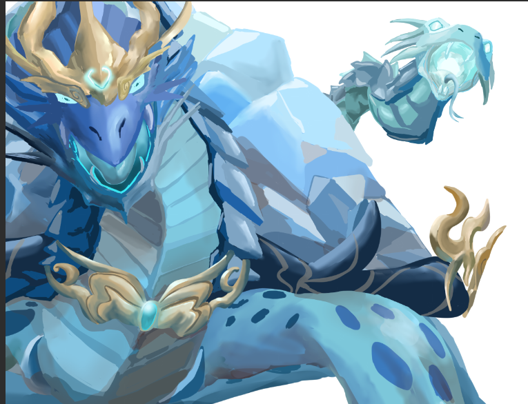 Drawing Genbu from Grand Archive for my next original spirit of water card.

今描いているGuo Jiaバージョン用の玄武。