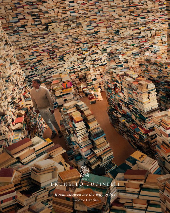 Brunello Cucinelli, el gran mecenas de la cultura italiana.

En su biblioteca cuenta con más de medio millón de libros.