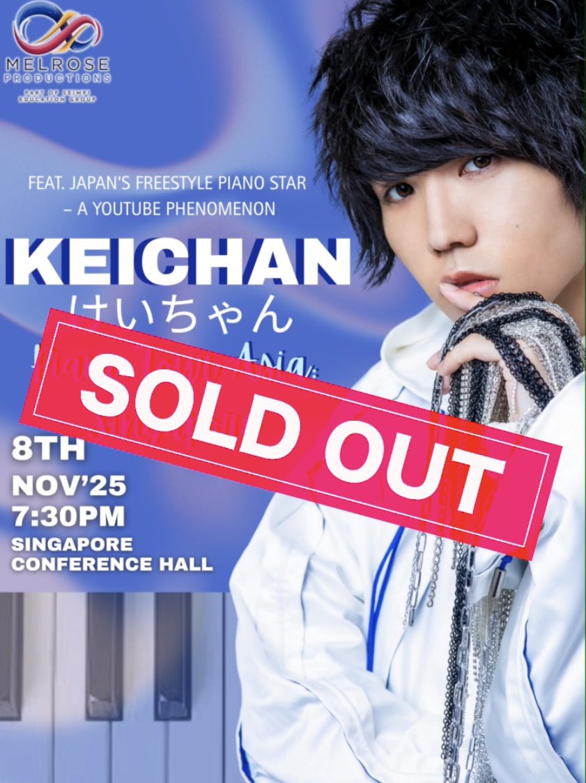 KNOS_Key's tweet image. シンガポールでのソロコンサート…
チケット完売しました🙌
ありがとうございます！
シンガポールのたくさんの方とお会いできるのが楽しみです☺️
