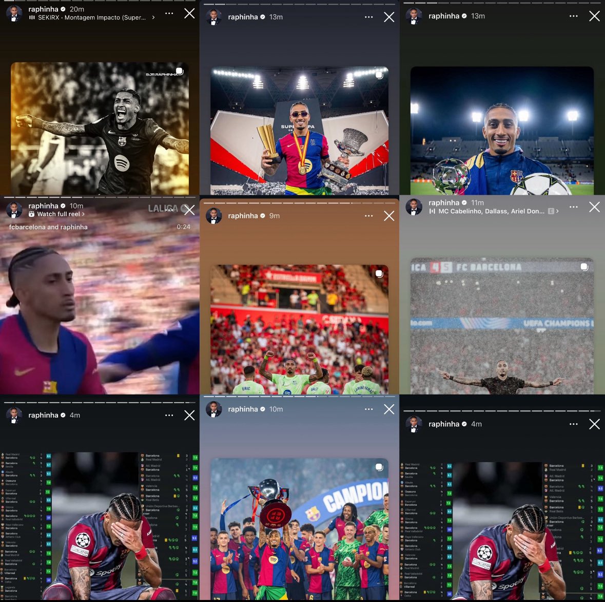 🚨‼️Raphinha on Instagram: “ 😂😂😂”
And rightfully so, he disagrees with not being included in the FIFA Pro XI. He deserves to be there and should be ranked much higher than 5th on the Ballon d’Or list.