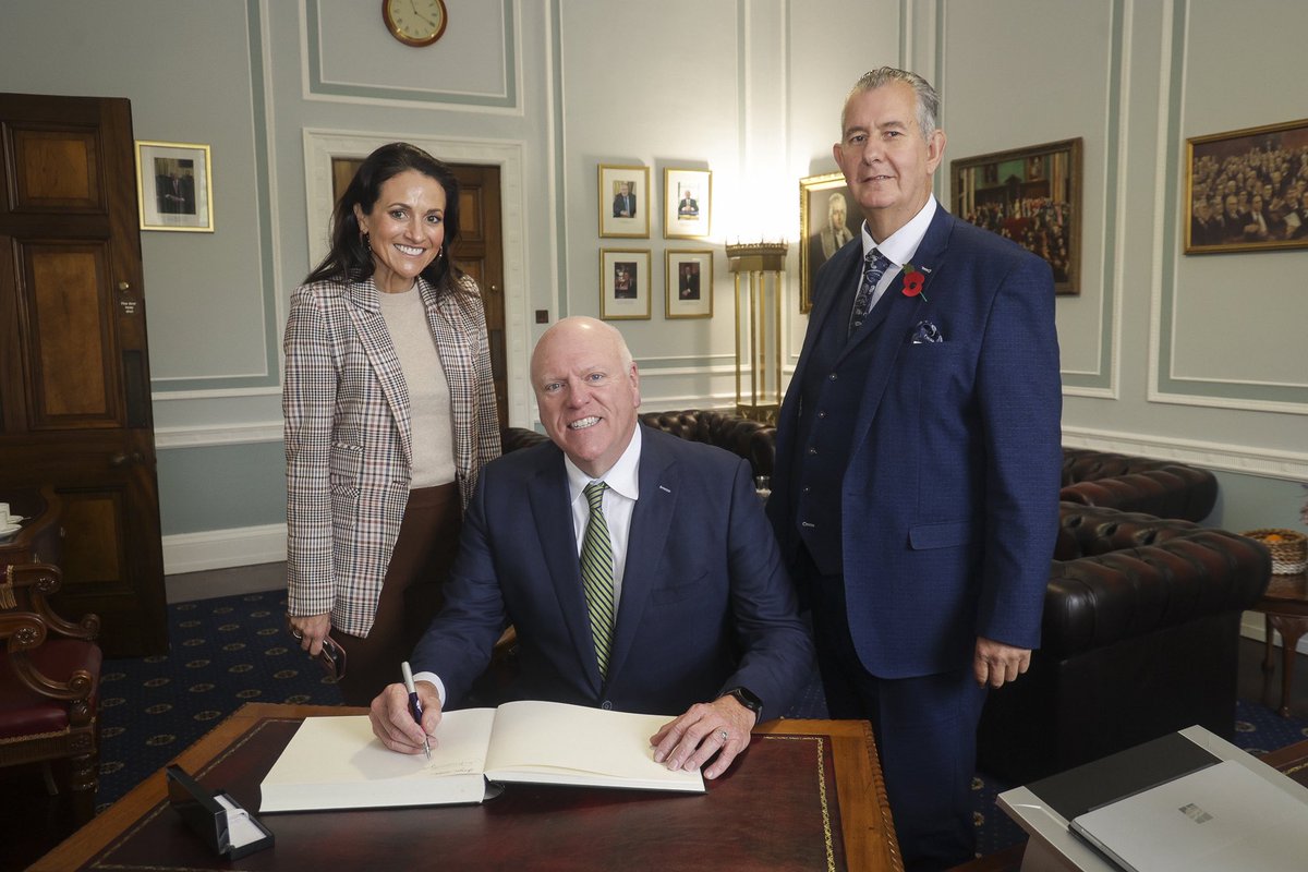 CommunitiesNI's tweet image. ✅ A busy first day yesterday with @America250 Commissioner @JoeCrowleyNY and Executive Vice President Jen Condon has concluded.

To formally mark Northern Ireland’s special status in the semiquincentennial celebrations next year, Minister @GordonLyons1 hosted the two for a range…