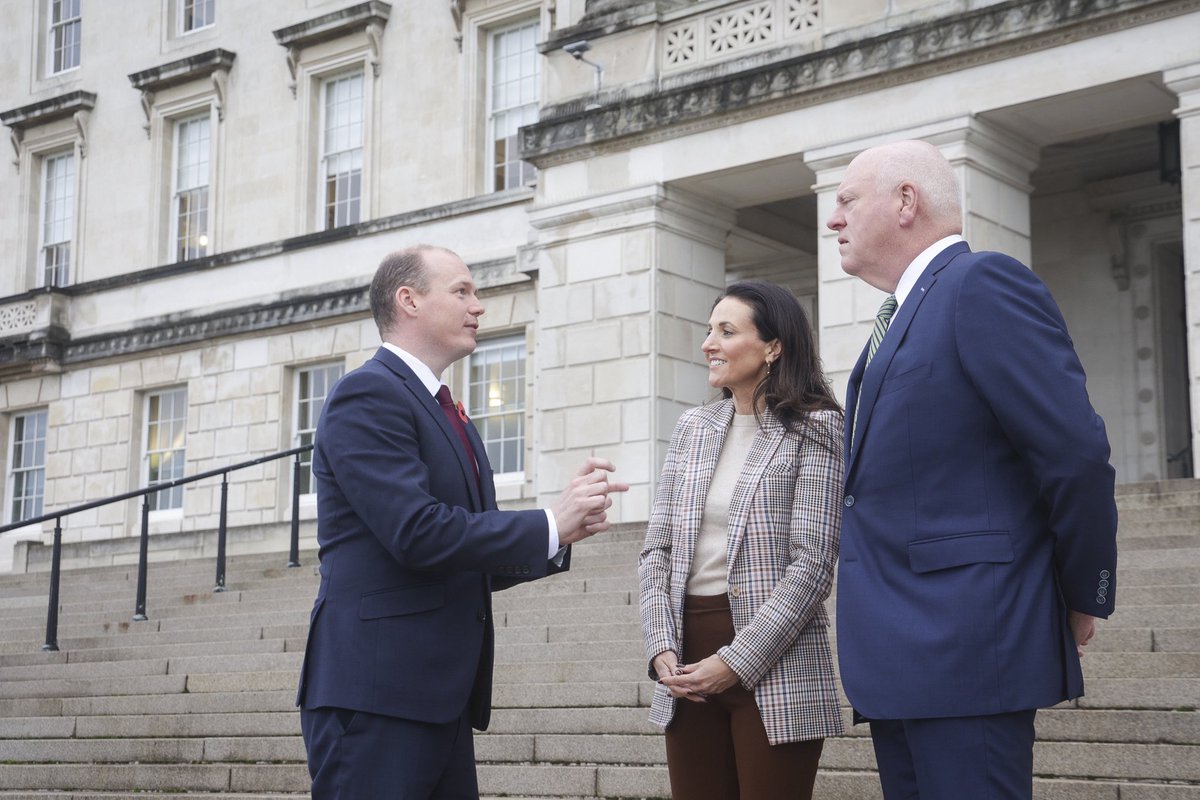 CommunitiesNI's tweet image. ✅ A busy first day yesterday with @America250 Commissioner @JoeCrowleyNY and Executive Vice President Jen Condon has concluded.

To formally mark Northern Ireland’s special status in the semiquincentennial celebrations next year, Minister @GordonLyons1 hosted the two for a range…