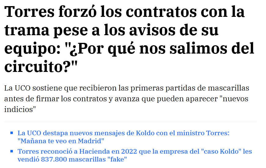 MAS_CanalSur's tweet photo. Según @larazon_es, Ángel Víctor Torres decidió seguir adelante con los contratos de mascarillas a pesar de las recomendaciones de su equipo de no hacerlo.
Repasamos todos los detalles con la periodista @GemaHuesca.
Ahora en #MASCanalSur: https://t.co/1OO9cdJot0
#MASCorrupcion https://t.co/LNC6AFNpp1