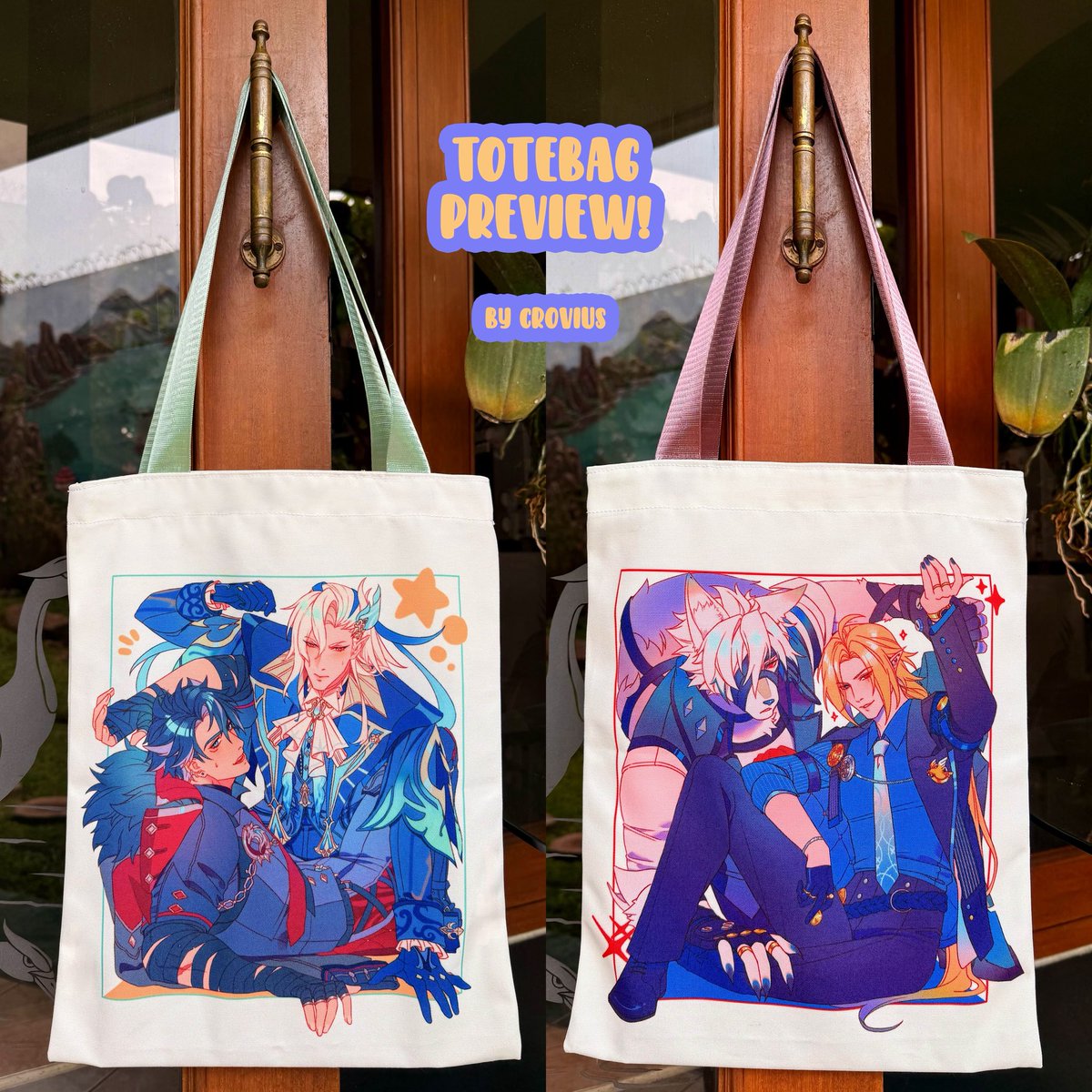 Here’s the totebag preview! ✨
I had to change vendor midway and the handle color now more plum and matcha colored, but I loved the result because it turned very soft and glossy! 🥹