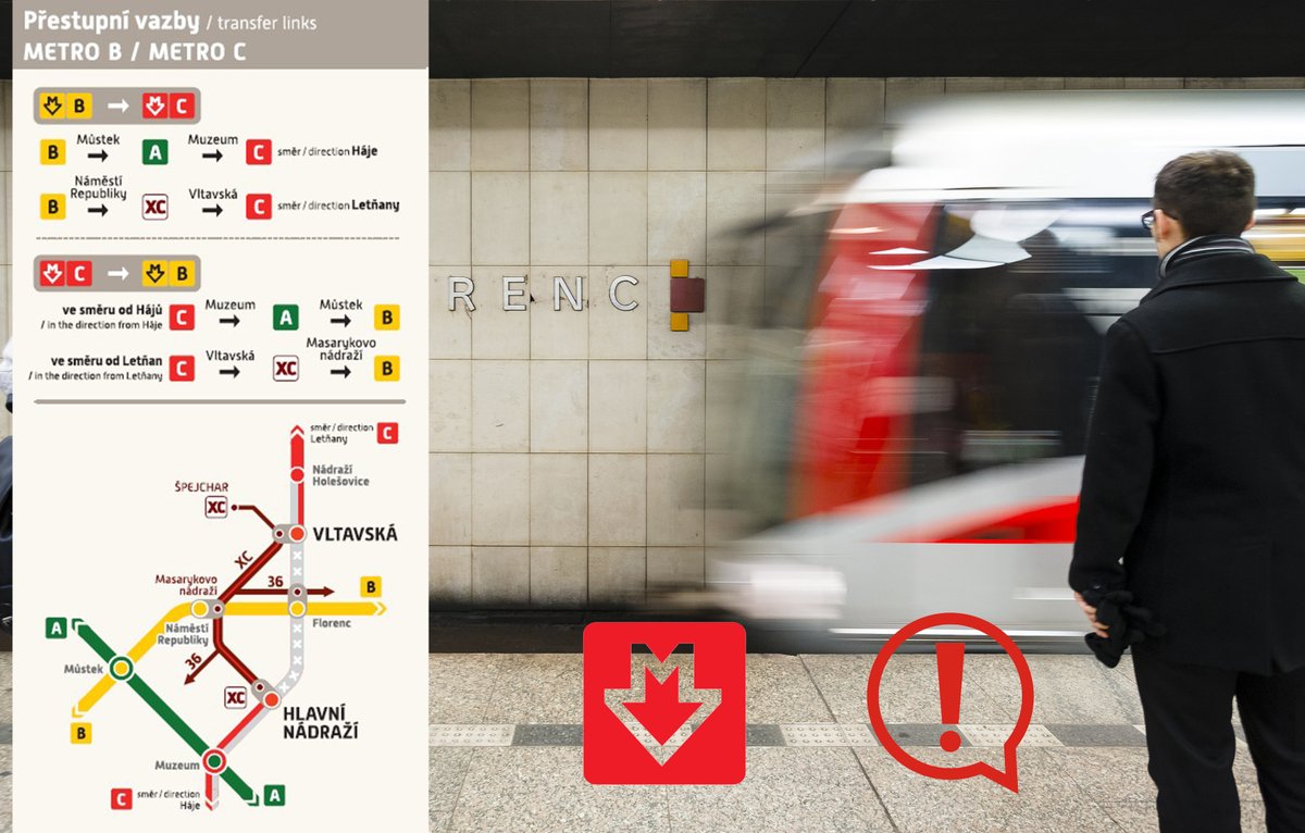 🚇 𝗠𝗘𝗧𝗥𝗢 𝗖 O VÍKENDU | Upozorňujeme, že v sobotu 8. listopadu a v neděli 9. listopadu 2025 opět přerušíme provoz metra na lince C v úseku 🔴 Hlavní nádraží – Vltavská.

🏗 Důvodem je pokračování rekonstrukce stropní desky nad stanicí Florenc.

🚋 Zavedeme náhradní