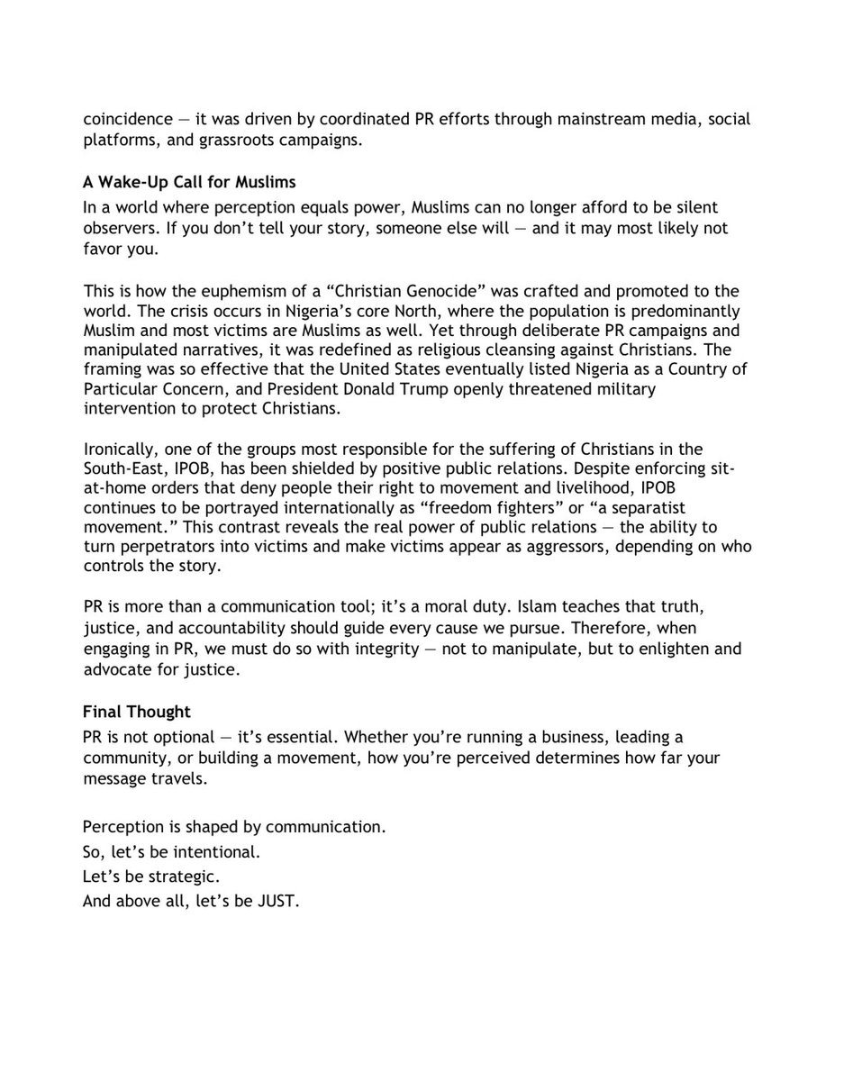 Public Relations (PR): The Power behind Perception.