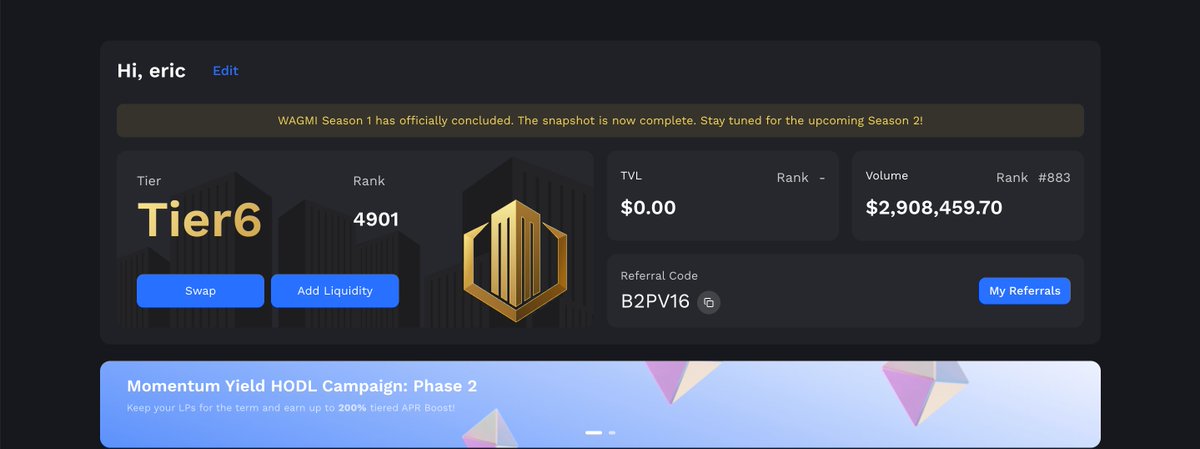 对不起！兄弟们！

这两波亏钱的打新都有我！ <a href="/Novastro_xyz/">Novastro | RWAfi</a> 的  $XNL 破发！ <a href="/MMTFinance/">MomentumⓂ️Ⓜ️T</a> $MMT 破发+反撸！！！！

我T6 + 2M的Volume，30+的推文数量 获得的结果是 not eligible！！！

原因是因为我忘记绑定了！这确实赖不了别人，但即使是领取，也就是几十u的猪脚饭！！！