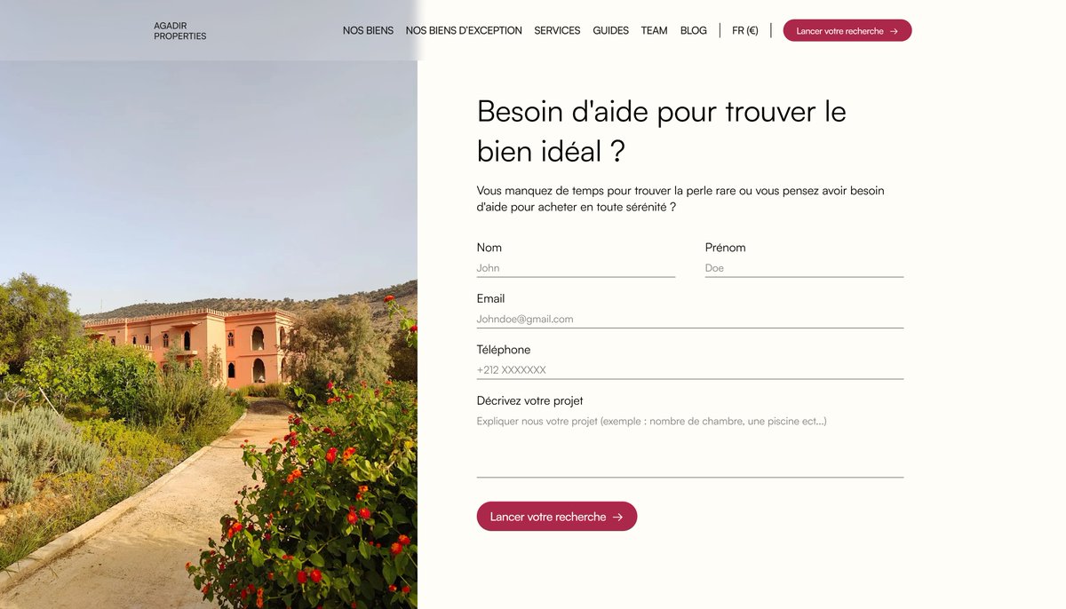 Contact section 🏡