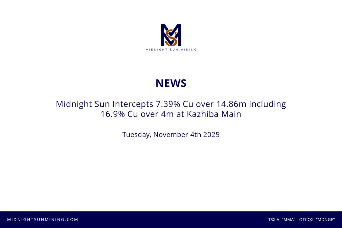 Midnight Sun Mining (TSXV: MMA) (OTC: MDNGF) tweet media