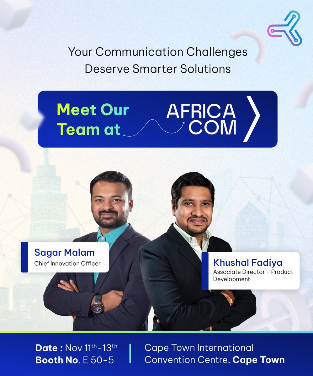 ecosmob's tweet image. Got complex communication challenges?
Let’s solve them together at AfricaCom 2025!

Schedule a meeting - ecosmob.com/africacom-2025/

#AfricaCom2025 #AI #TelecomSolutions #BusinessInnovation #EcosmobTechnologies
