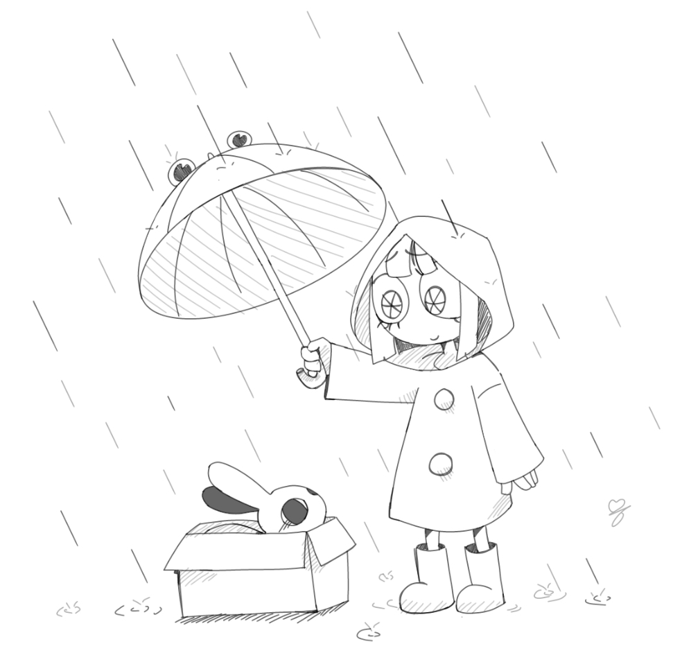 HyunCho359512's tweet image. One little rainy day, the rainy day we met🎶
#jaxxpomni #funbun #funnybunny #tadcfanart #TADC #잭폼