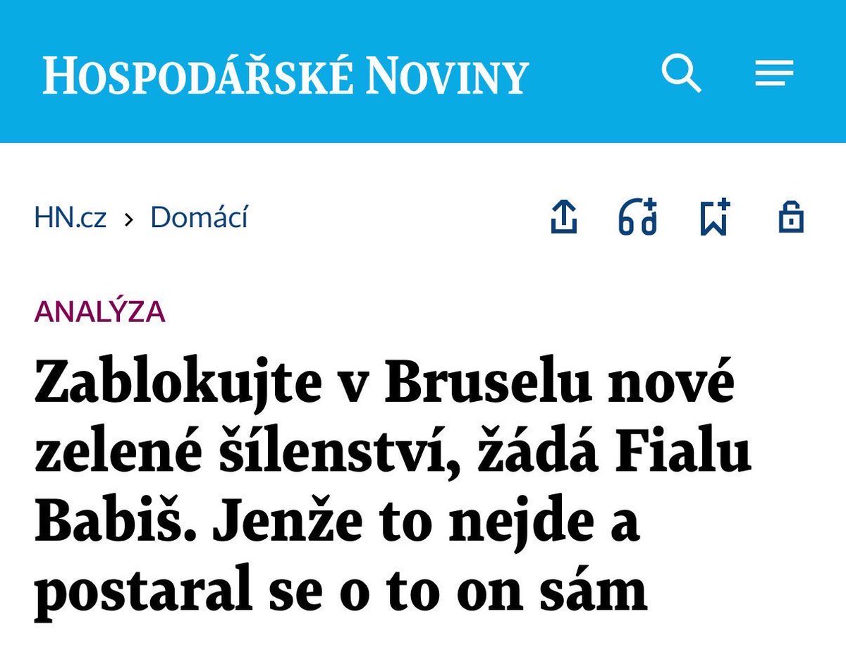 Pane Babiši, prosím vás, najděte si konečně do týmu někoho, kdo Evropě opravdu rozumí, a nechte si to vysvětlit, ať to nedopadne jako když jste schválil Green Deal. Zatím jsou vaše lži jen nedůstojné, ale až budete premiér, budou opět nebezpečné pro české občany i firmy.

Fakta: