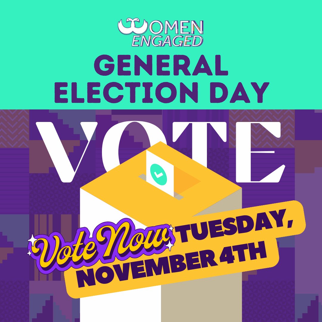 Today is the day! Election Day is officially HERE! Grab a valid photo ID, make your way to your polling place, and #GetVoteReady! Make your voice heard! 
Find Your Polling Place: mvp.sos.ga.gov/s/
Review our WE Georgia Voting Guide: womenengaged.org/civicpower