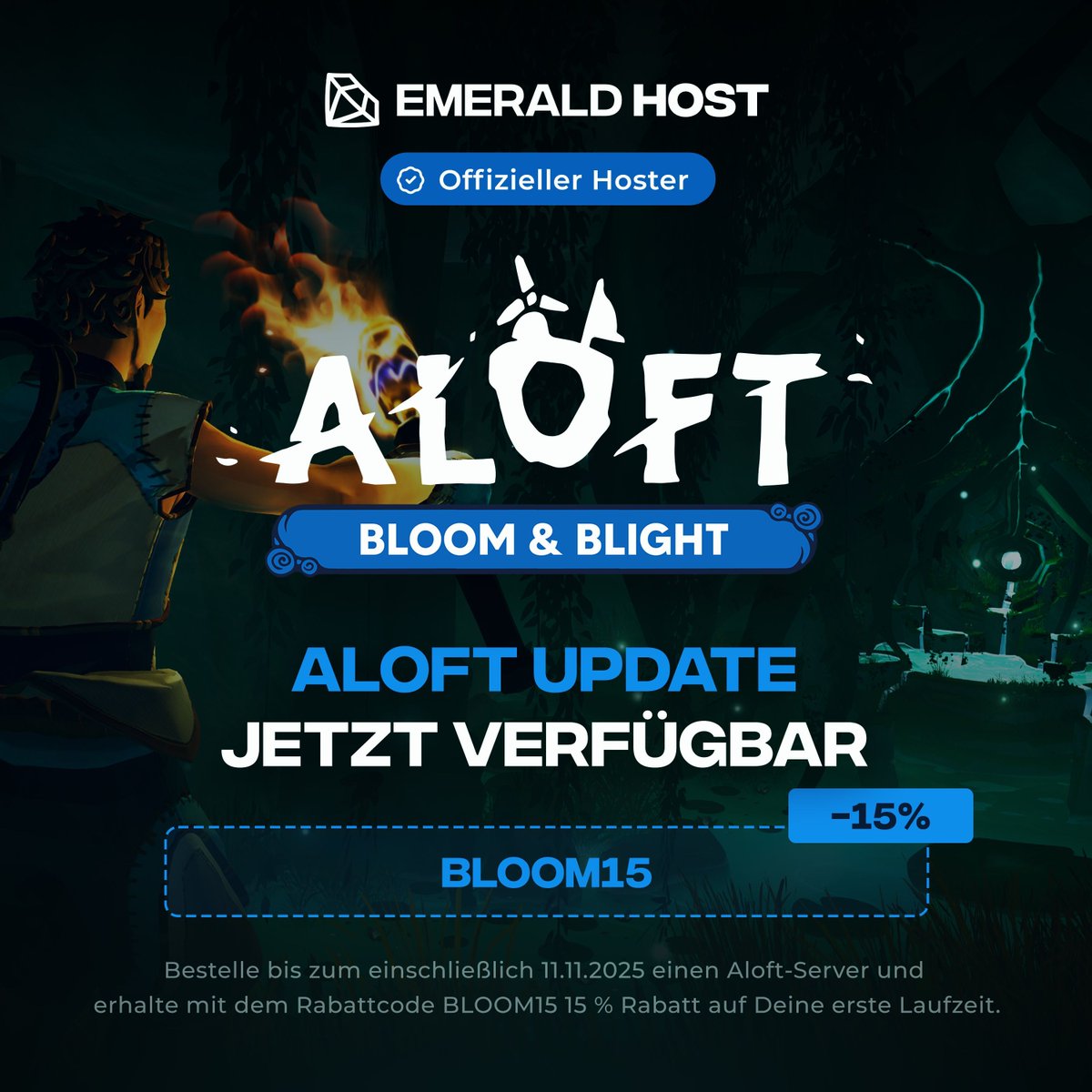 🎉 Aloft Update: Bloom &amp; Blight 🌤️

Das größte Update von Aloft steht bevor - „Bloom &amp; Blight“ erschien heute! 🌼 🍄

Das Update bringt spannende neue Features, wie:

🌐 Neue Welt-Generierung: Erlebe frische, dynamische Welten.
📈 Überarbeitetes Fortschrittssystem: Verbesserte