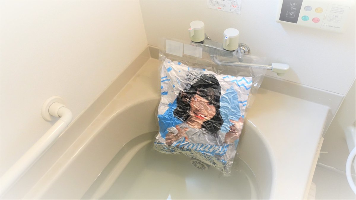 2020年の顔写真入りクッションのかなみん しばらくシュリンクしたまま