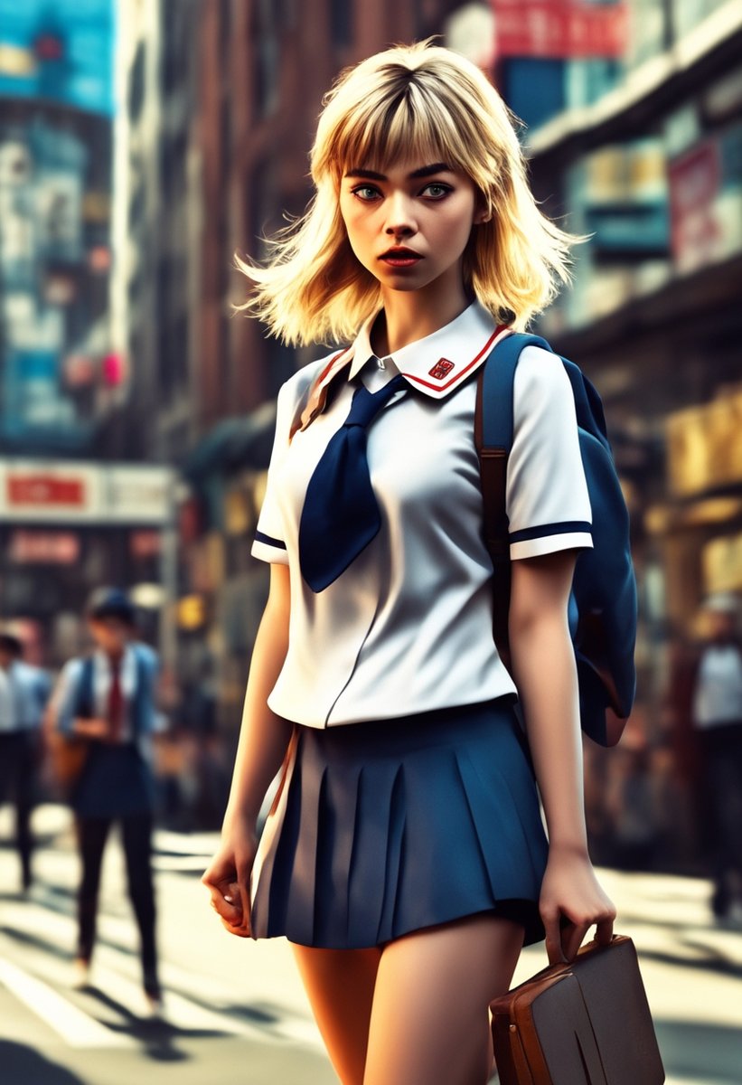 durhurur75394's tweet photo. School is out... Poots Edition #AIart #DigitalArt #promptart #AIillustration #AIgenerated #ImogenPoots #Hedda #TheChronologyofWater #OuterRange https://t.co/8XP3HRkuQg