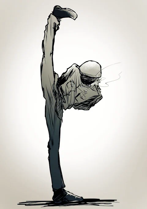 ではやりのダンス落書き