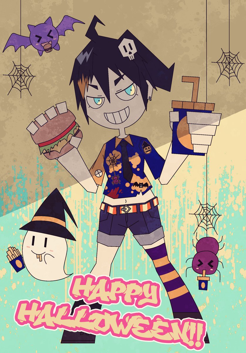 LIMIT_BREAK2's tweet image. 3年前のやつだけど初めて載せる✨
カートゥーン風イラスト(  ´ ` )

#創作
#HappyHalloween
