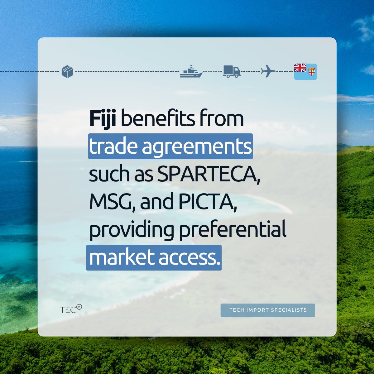 🌍 Importing goods into Fiji requires careful consideration of product classification, customs tariffs, and compliance with local regulations.

🔗 Explore Fiji’s trade landscape and key import requirements:
eu1.hubs.ly/H0pl4Nh0

#fijitrade #importexport