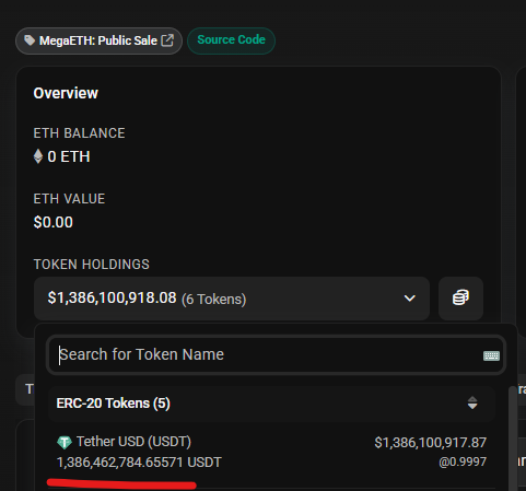 About 4.3m in USDT has been withdrawn (cancelled bids) from MegaETH Public Sale so far. 

Total amount committed now is $1.386b from $1.39b
I won't be cancelling, pls don't give me refunds tomorrow 😂<a href="/megaeth/">MegaETH</a>