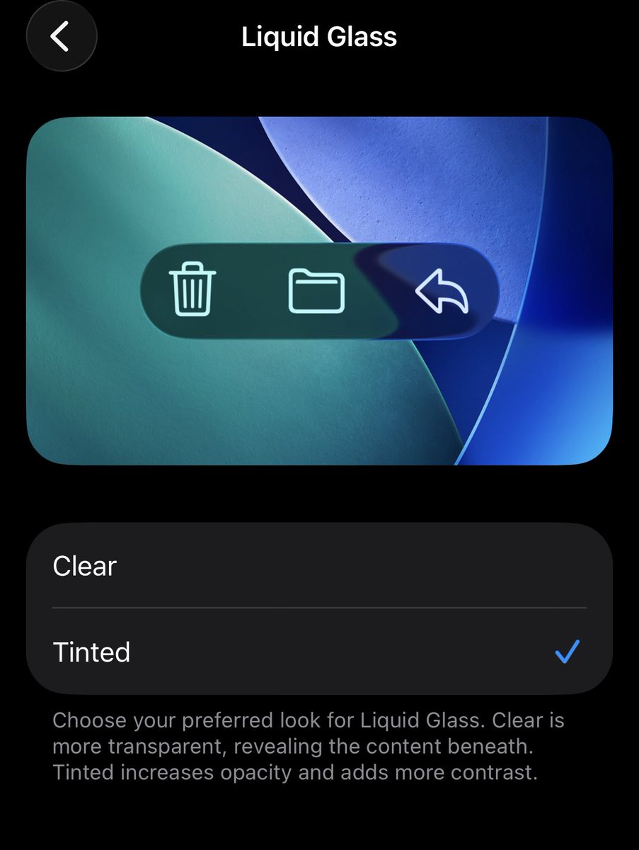erbilnas's tweet image. Tinted yapınca daha bir güzel oldu #iOS26update