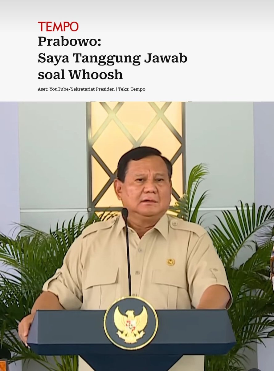 Pak <a href="/prabowo/">Prabowo Subianto</a> tanggung jawab
Tapi bayarnya pakai APBN 
APBN-nya dari rakyat

Kocak loe wo......😂😂😂