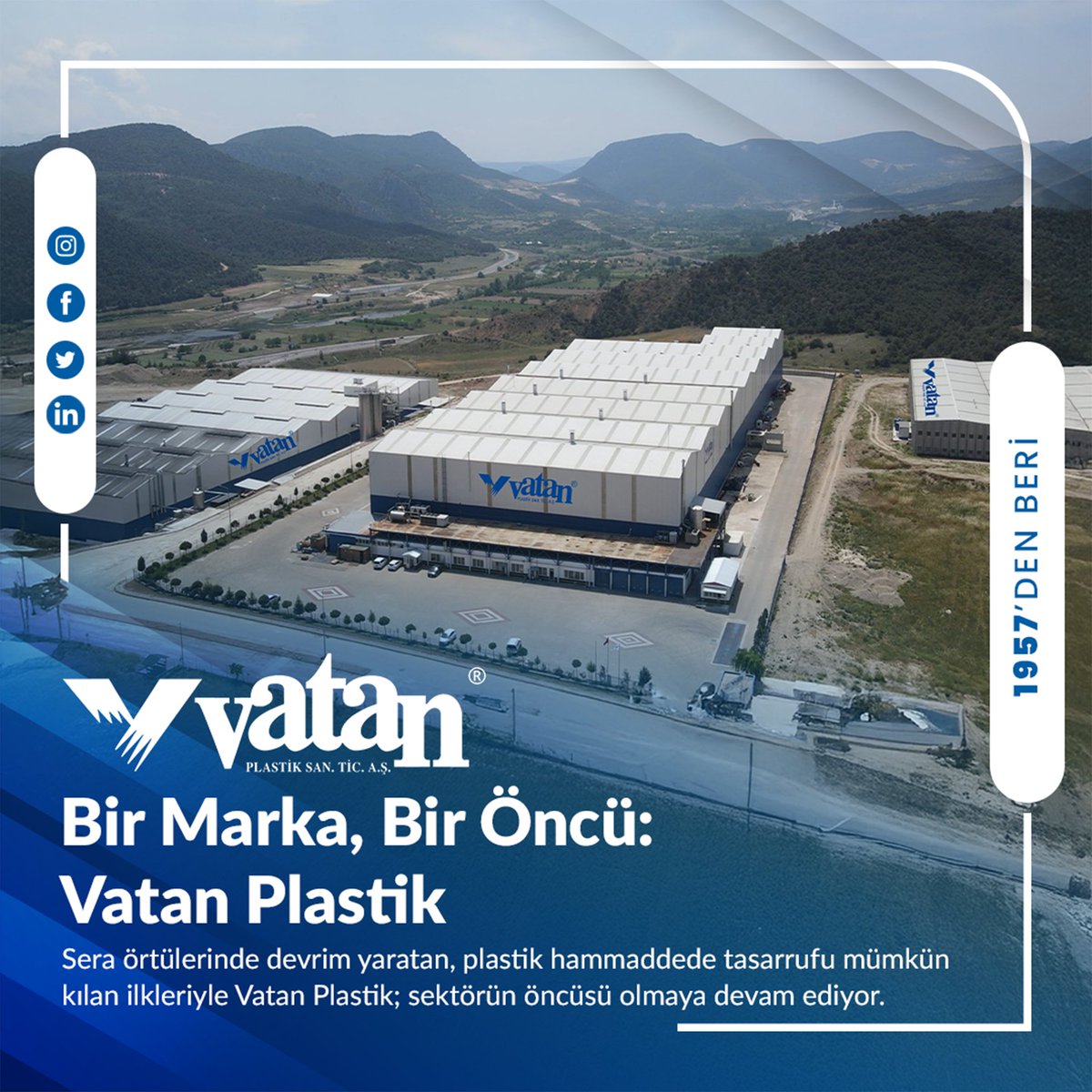 vatan_plastik's tweet photo. 🌟 Bir Marka, Bir Öncü: Vatan Plastik!

Sera örtülerinde devrim yaratan, plastik hammaddede tasarrufu mümkün kılan ilkleriyle Vatan Plastik; sektörün öncüsü olmaya devam ediyor.

#VatanPlastik #BirMarkaBirÖncü #SektörünLideri #YeniliğinÖncüsü #SeraÖrtüsü #PlastikSanayi https://t.co/pCsK2OdC3Y