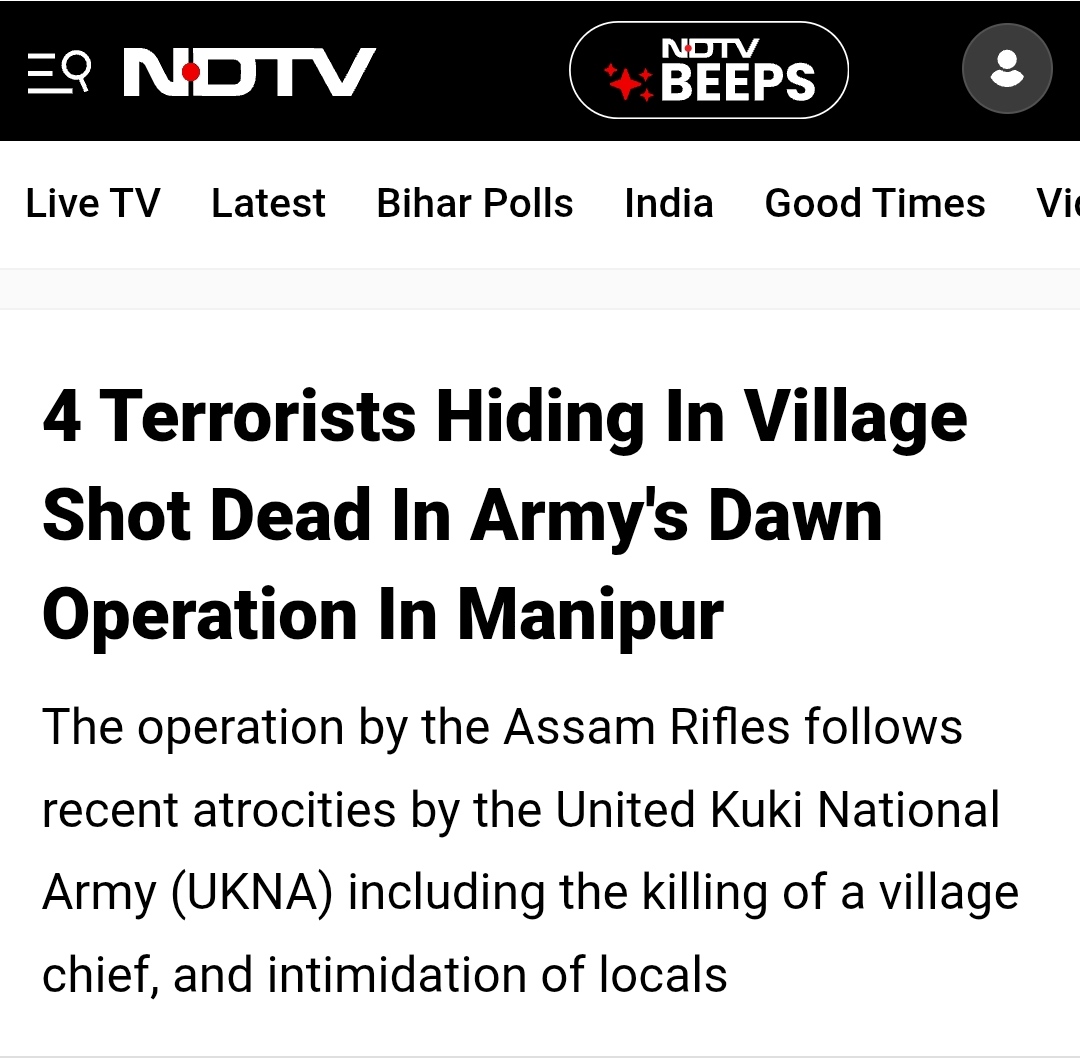 A so-called CSO cum obedient slaves of Kuki militants, Kuki INPI, is now crying rivers because 4 Kuki terrorists got wiped out...
Funny how the same spineless org. never uttered a word when those Cockroaches were intimidating locals &amp; even butchered one of their own Chiefs...