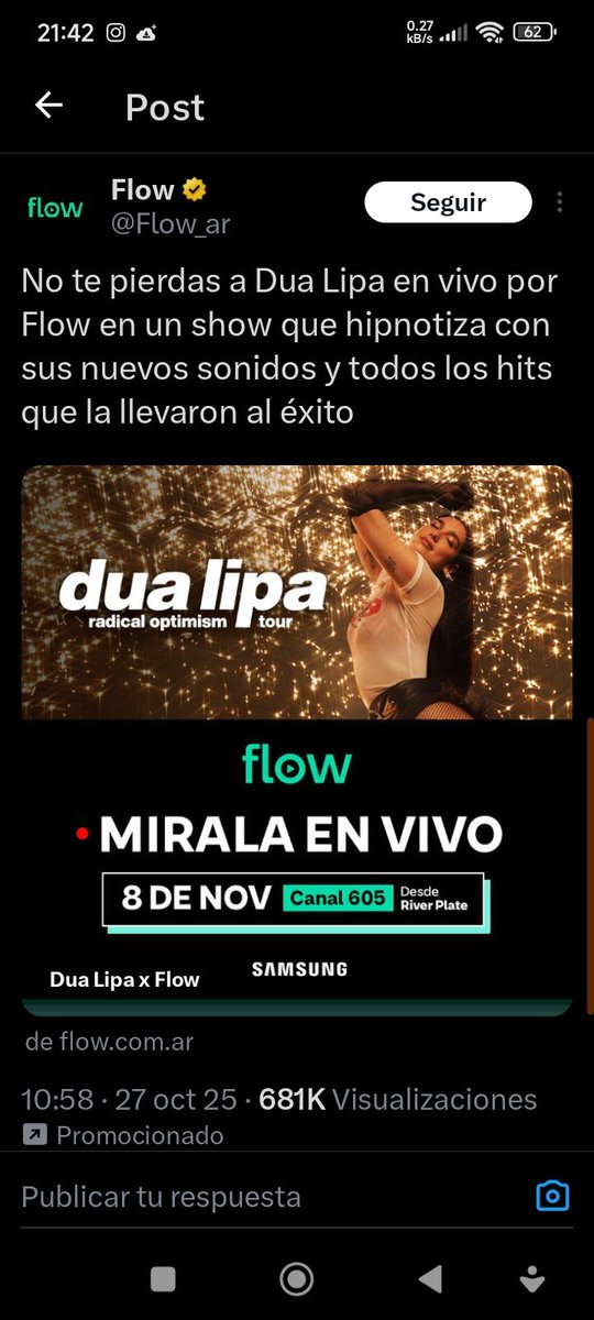 Dua Lipa en argentina 
Alguien que le avise a los brasileños así me graban el show 😭🆘🆘🆘🆘